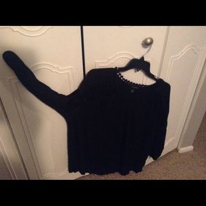 Liz Claiborne 2x black blouse,